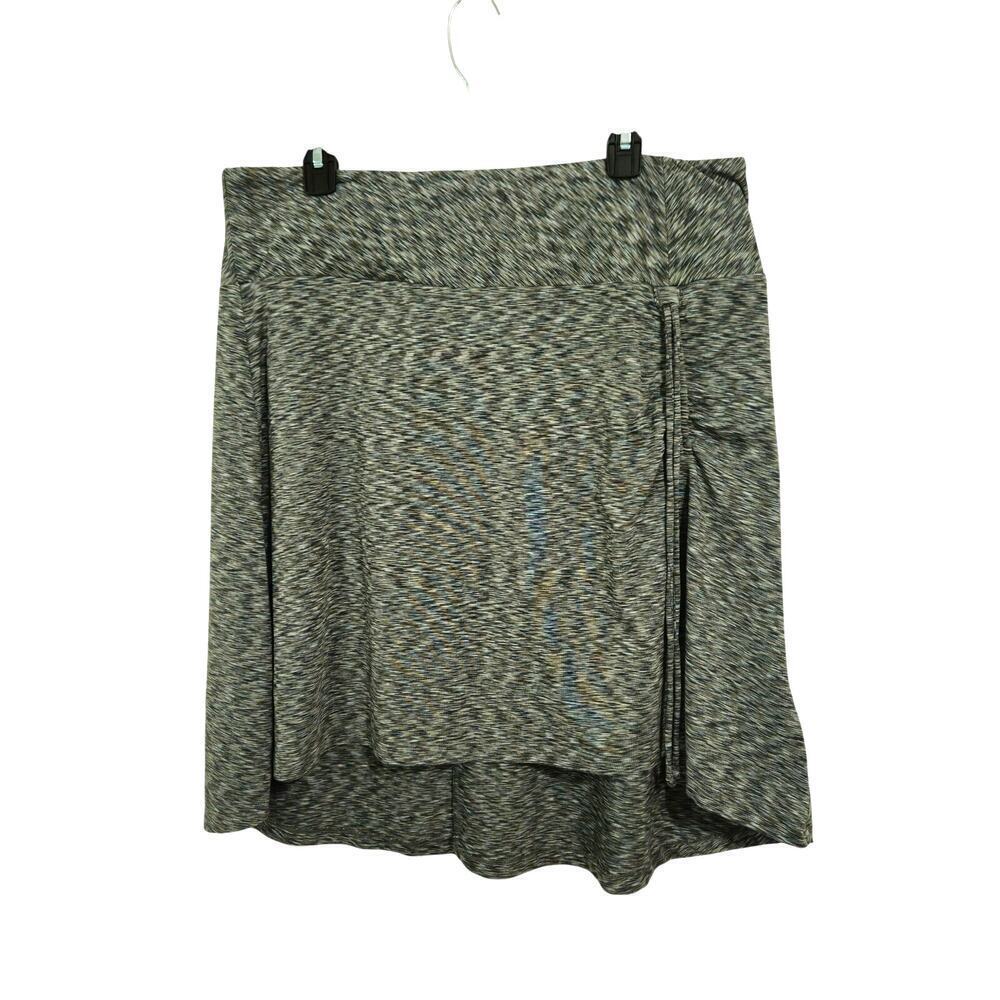 North Face Cypress Pull-On Ruched Tie Asymmetrical Stretch Grey Skirt Size XL